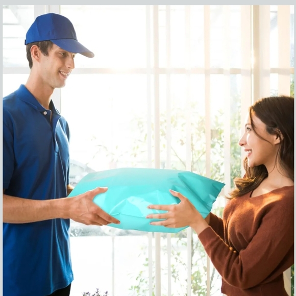 10 24X24 Poly Mailers Teal Blue - Picture 2 of 6